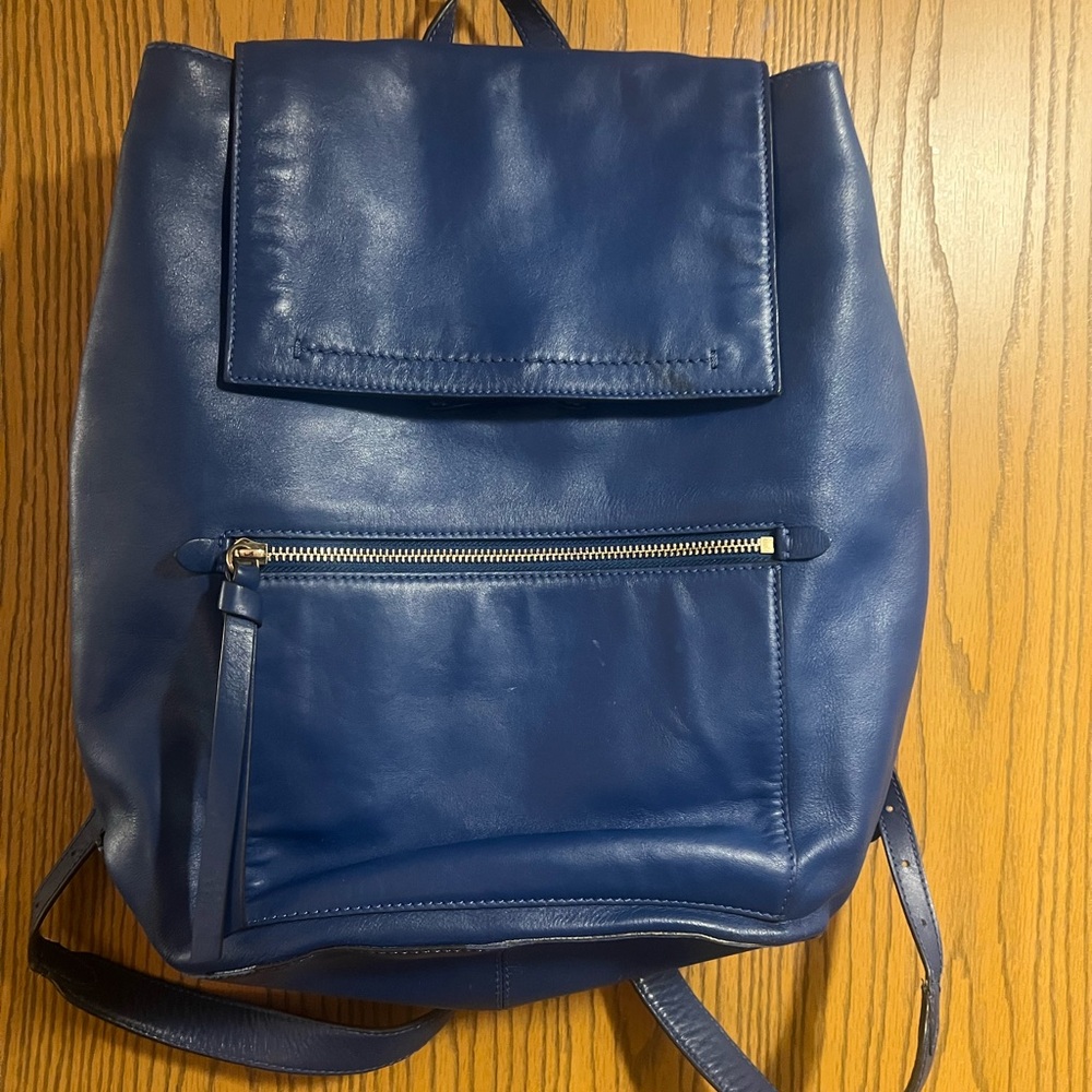 Cole Haan Blue Leather Backpack